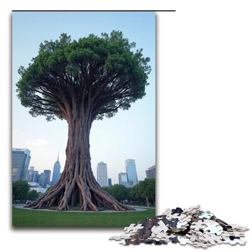 Puzzle für Erwachsene 1000 Teile Supertree Family Holzpuzzle Lernspiel Herausforderungsspielzeug 1000 Teile (75 x 50 cm) von mowenbingpeng