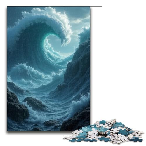 Puzzle für Erwachsene 1000 Teile Taifun-Puzzle Lernspiele für Zuhause DIY-Spielzeug tolles Geschenk für Spiele 1000 Teile (75 x 50 cm) von mowenbingpeng