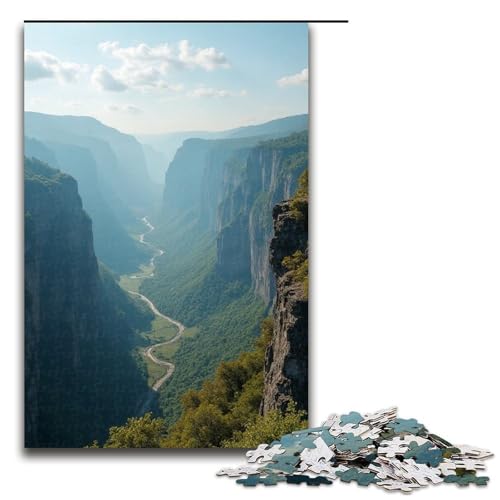 Puzzle für Erwachsene 1000 Teile Tausende von Felsen und Tälern Holzpuzzle für die Familie Lernspiel Herausforderungsspielzeug 1000 Teile (75 x 50 cm) von mowenbingpeng