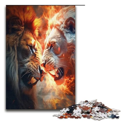 Puzzle für Erwachsene 1000 Teile Tiger Holzpuzzle für Kinder Lernspiel 1000 Teile (38 x 26 cm) von mowenbingpeng