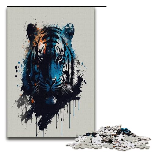 Puzzle für Erwachsene 1000 Teile Tiger Puzzle Geburtstagsgeschenk für Teenager ab 14 Jahren 1000 Teile (38 x 26 cm) von mowenbingpeng