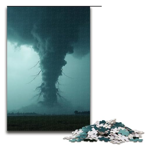 Puzzle für Erwachsene 1000 Teile Tornado Heimdekoration Puzzlespielzeug Geschenk für die ganze Familie 1000 Teile (75 x 50 cm) von mowenbingpeng