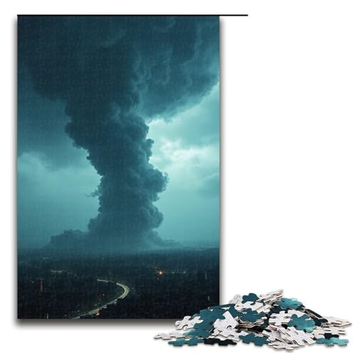 Puzzle für Erwachsene 1000 Teile Tornado-Puzzle Lernspiele für Zuhause DIY-Spielzeug tolles Geschenk für Spiele 1000 Teile (75 x 50 cm) von mowenbingpeng