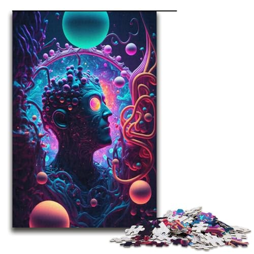 Puzzle für Erwachsene 1000 Teile Verbindung zum Universum Papierpuzzle Lernspiel Herausforderungsspielzeug 1000 Teile (38 x 26 cm) von mowenbingpeng