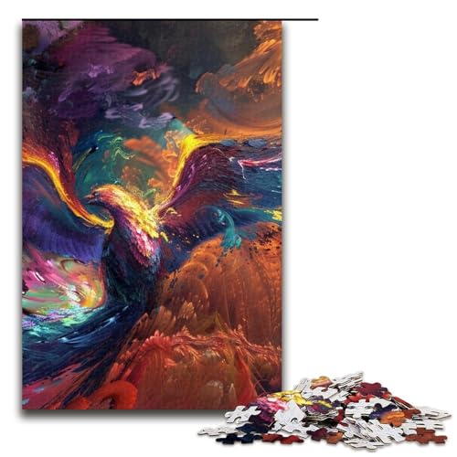 Puzzle für Erwachsene 1000 Teile Vogel Phönix Holzpuzzle Lernspiel Herausforderungsspielzeug 1000 Teile (75 x 50 cm) von mowenbingpeng