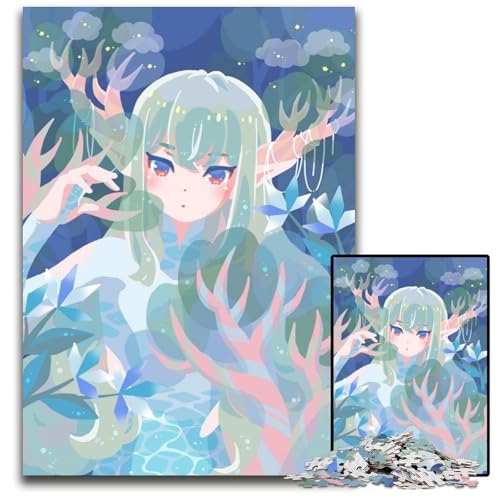 Puzzle für Erwachsene 1000 Teile WaldfeePuzzles für Erwachsene Denkspiel für Jugendliche Familieninteraktion 1000 Teile (75 x 50 cm) von mowenbingpeng