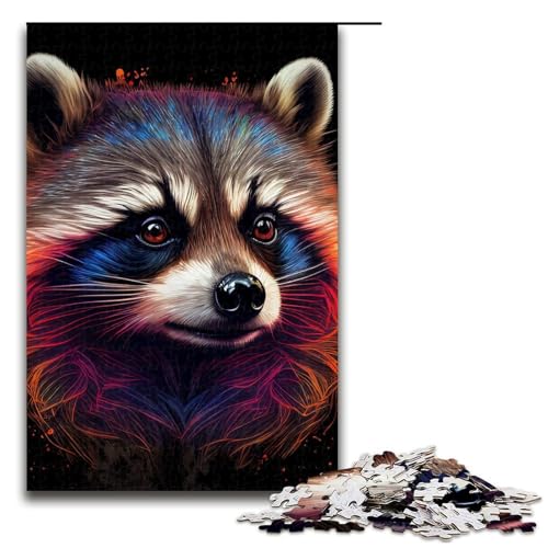 Puzzle für Erwachsene 1000 Teile Waschbär Buntes Holzpuzzle für Kinder Lernspiel 1000 PCS Puzzle für Erwachsene 1000 Teile Waschbär Buntes Holzpuzzle für Kinder Lernspiel 1000 PCS von mowenbingpeng