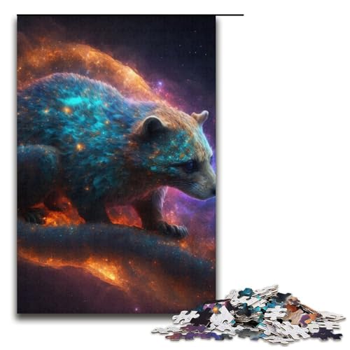 Puzzle für Erwachsene 1000 Teile Waschbär-Puzzle Lernspiele für Zuhause DIY-Spielzeug tolles Geschenk für Spiele 1000 Teile (38 x 26 cm) von mowenbingpeng