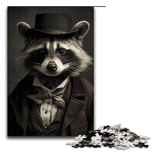 Puzzle für Erwachsene 1000 Teile Waschbär Retro Holzpuzzle für Kinder Lernspiel 1000 PCS Puzzle für Erwachsene 1000 Teile Waschbär Retro Holzpuzzle für Kinder Lernspiel 1000 PCS von mowenbingpeng