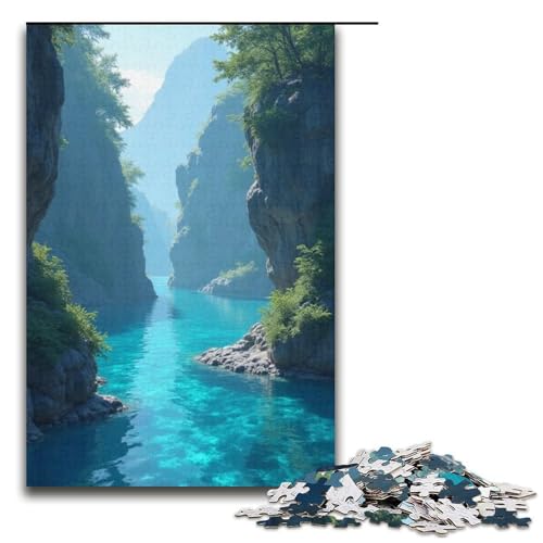 Puzzle für Erwachsene 1000 Teile Wasserpuzzle Lernspiele für Zuhause DIY-Spielzeug tolles Geschenk für Spiele 1000 Teile (38 x 26 cm) von mowenbingpeng