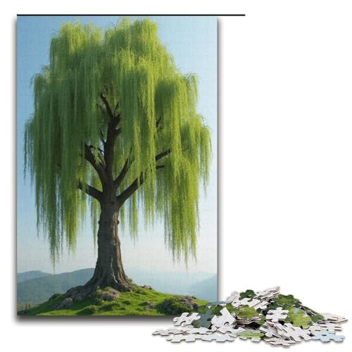 Puzzle für Erwachsene 1000 Teile Weidenbaum-Puzzle Lernspiele für Zuhause DIY-Spielzeug tolles Geschenk für Spiele 1000 Teile (38 x 26 cm) von mowenbingpeng