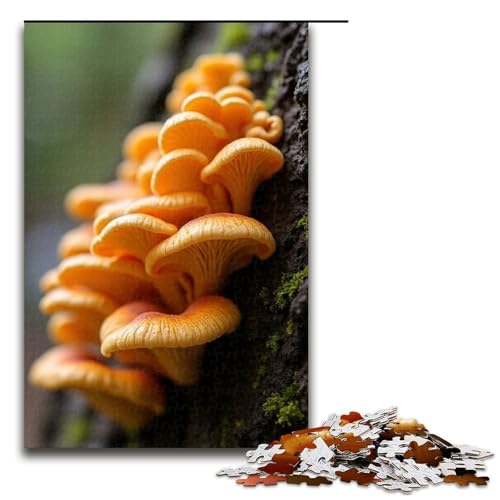 Puzzle für Erwachsene 1000 Teile Wildpilze Holzpuzzle für Kinder Lernspiel 1000 Teile (75 x 50 cm) von mowenbingpeng