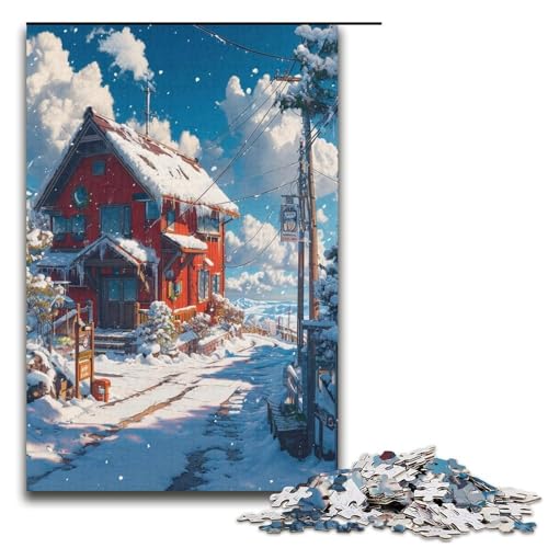 Puzzle für Erwachsene 1000 Teile Winterlandschaft Geburtstagsgeschenk für Teenager ab 14 Jahren 1000 Teile (38 x 26 cm) von mowenbingpeng