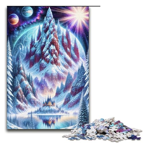 Puzzle für Erwachsene 1000 Teile Winterstimmung Puzzle Lernspiele für Zuhause DIY Spielzeug tolles Geschenk für Spiele 1000 Teile (38 x 26 cm) von mowenbingpeng