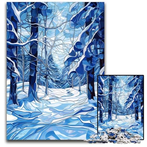 Puzzle für Erwachsene 1000 Teile WinterwaldWunder Puzzle für Erwachsene Heimdekoration 1000 Teile (75 x 50 cm) von mowenbingpeng