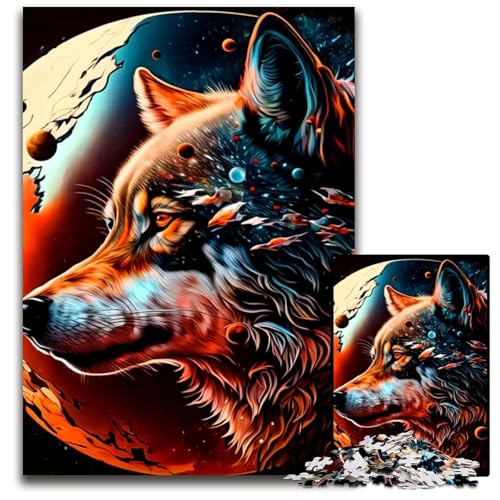 Puzzle für Erwachsene 1000 Teile WolfPuzzle für Erwachsene Heimdekoration 1000 Teile (75 x 50 cm) von mowenbingpeng