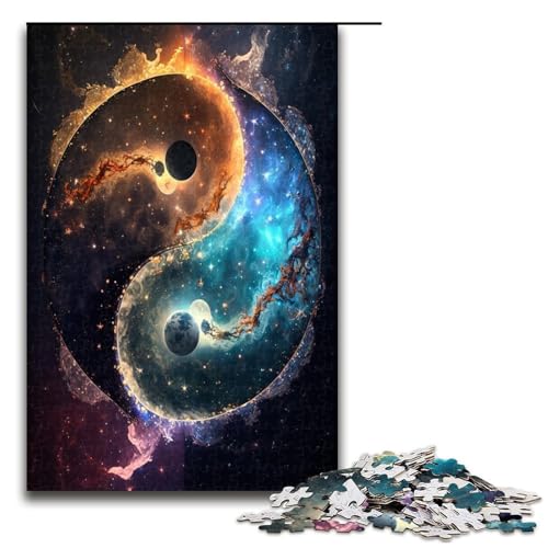 Puzzle für Erwachsene 1000 Teile Yin und Yang Puzzlespiel lustiges Spielzeug 1000 Teile (75 x 50 cm) von mowenbingpeng