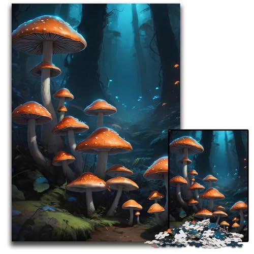 Puzzle für Erwachsene 1000 Teile Zauberpilzwald EIN Puzzle für Erwachsene Denkspiel für Teenager Familieninteraktion 1000 Teile (75 x 50 cm) von mowenbingpeng