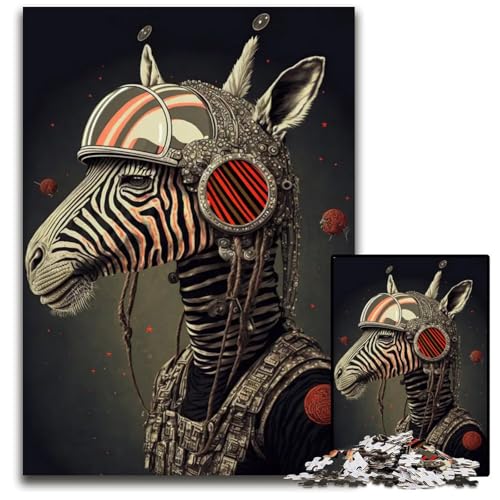 Puzzle für Erwachsene 1000 Teile ZebraAstronautenPuzzles für Erwachsene Lernspielzeug für Jugendliche HeimbüroDekoration 1000 Teile (75 x 50 cm) von mowenbingpeng