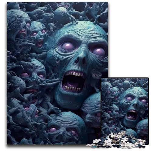 Puzzle für Erwachsene 1000 Teile ZombieIllusionspuzzles für Erwachsene FamilienspielabendSpaß DIYDekorationskunstwerk 1000 Teile (75 x 50 cm) von mowenbingpeng