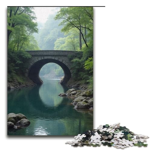 Puzzle für Erwachsene 1000 Teile antike Brücke Puzzle Spiele Spielzeug Geschenk geeignet für die Schreibtischdekoration 1000 Teile (38 x 26 cm) von mowenbingpeng