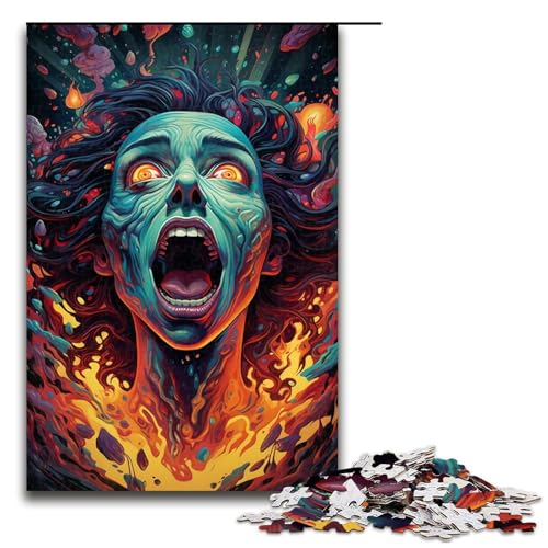 Puzzle für Erwachsene 1000 Teile böse Hexe Puzzle Spiele Spielzeug Geschenk geeignet für die Schreibtischdekoration 1000 Teile (75 x 50 cm) von mowenbingpeng