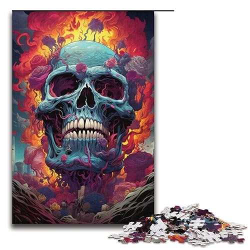 Puzzle für Erwachsene 1000 Teile böses Höllenmonster-Puzzle Holzpuzzle Lernspiel Herausforderungsspielzeug 1000 Teile (38 x 26 cm) von mowenbingpeng
