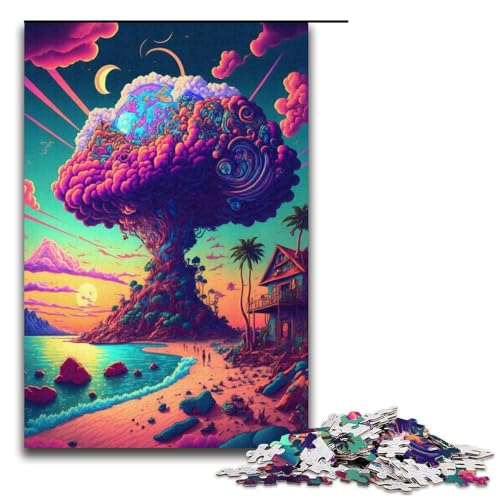 Puzzle für Erwachsene 1000 Teile bunter großer Baum Geburtstagsgeschenk für Teenager ab 14 Jahren 1000 Teile (38 x 26 cm) von mowenbingpeng