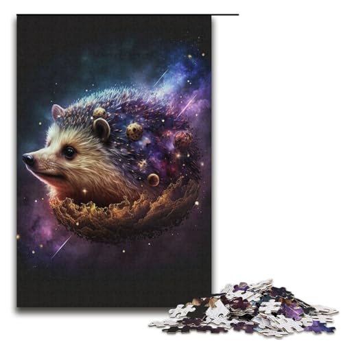 Puzzle für Erwachsene 1000 Teile buntes Igel-Papierpuzzle für Kinder Lernspiel 1000 Teile (38 x 26 cm) von mowenbingpeng