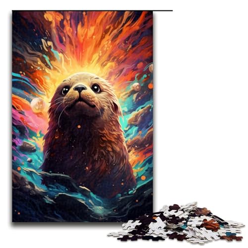 Puzzle für Erwachsene 1000 Teile buntes Robben-Puzzle Geburtstagsgeschenk für Teenager ab 14 Jahren 1000 Teile (75 x 50 cm) von mowenbingpeng