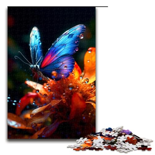 Puzzle für Erwachsene 1000 Teile buntes Schmetterlings-Puzzle Lernspiele für Zuhause DIY-Spielzeug tolles Geschenk für Spiele 1000 Teile (75 x 50 cm) von mowenbingpeng