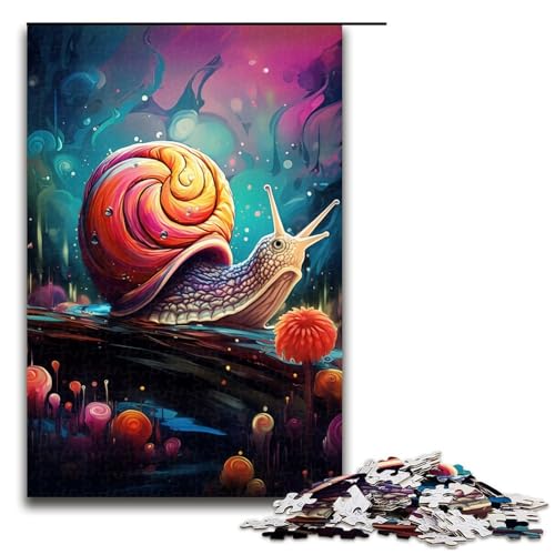 Puzzle für Erwachsene 1000 Teile buntes psychedelisches Schneckenpuzzle für Erwachsene Holzpuzzles Familienspiele Weihnachts- und Geburtstagsgeschenke 1000 Teile (75 x 50 cm) von mowenbingpeng