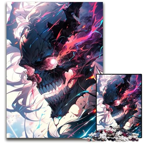 Puzzle für Erwachsene 1000 Teile dunkler Totenkopf Puzzles für Erwachsene Denkspiel für Teenager Familieninteraktion 1000 Teile (75 x 50 cm) von mowenbingpeng