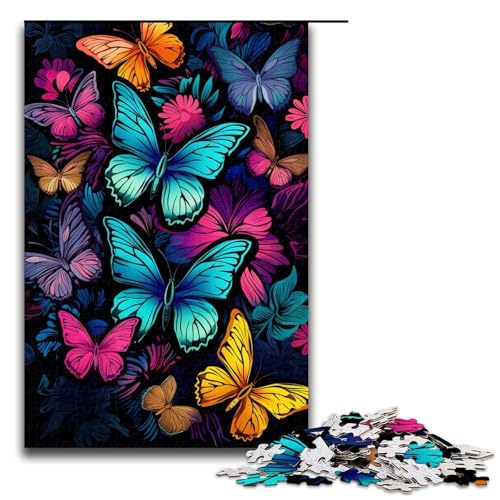 Puzzle für Erwachsene 1000 Teile exotische Bunte Schmetterlinge Puzzlespiele Spielzeug Geschenk geeignet für die Schreibtischdekoration 1000 Teile (75 x 50 cm) von mowenbingpeng