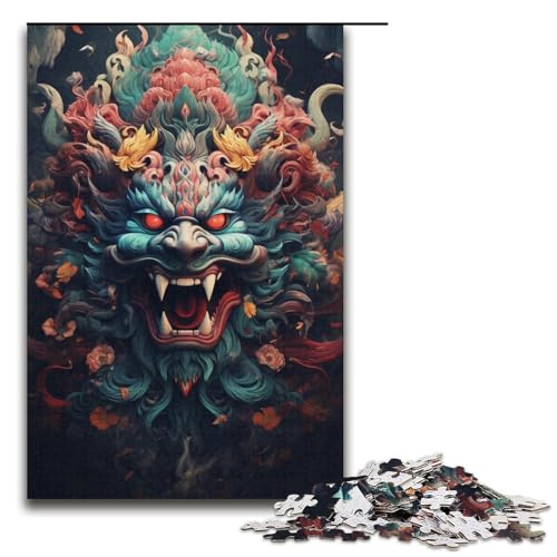 Puzzle für Erwachsene 1000 Teile farbenfroh Psychedelischer Monsterkönig Puzzle Spiele Spielzeug Geschenk geeignet als Schreibtischdekoration 1000 Teile (38 x 26 cm) von mowenbingpeng