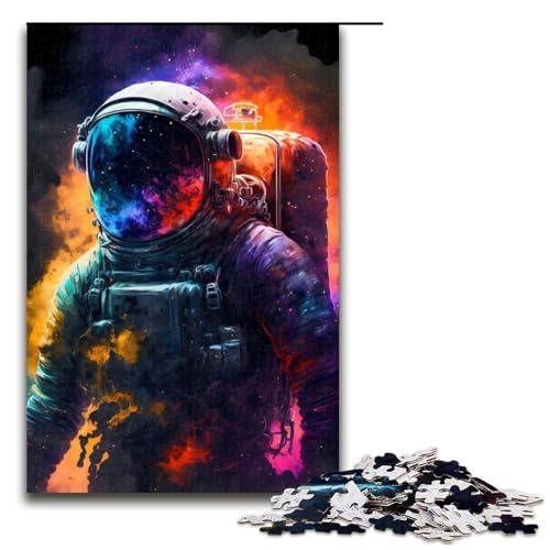Puzzle für Erwachsene 1000 Teile farbenfrohes Astronauten-Puzzle Spiele Spielzeug Geschenk geeignet als Schreibtischdekoration 1000 Teile (75 x 50 cm) von mowenbingpeng