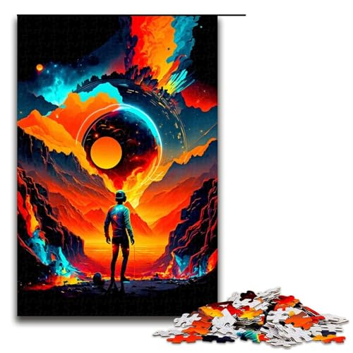 Puzzle für Erwachsene 1000 Teile farbenfrohes Weltraum-Puzzle Lernspiele für Zuhause DIY-Spielzeug tolles Geschenk für Spiele 1000 Teile (75 x 50 cm) von mowenbingpeng