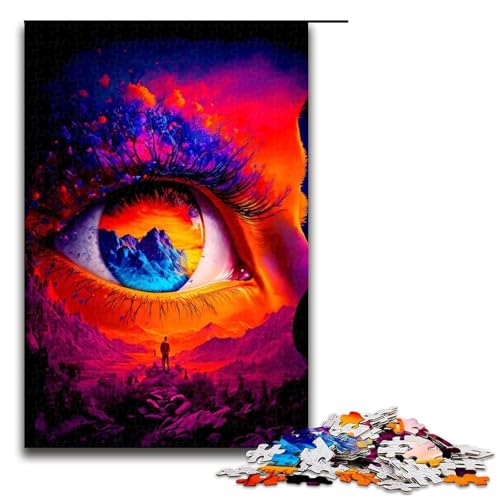 Puzzle für Erwachsene 1000 Teile farbenfrohes Weltraum-Puzzle Spielspielzeug lustig 1000 Teile (75 x 50 cm) von mowenbingpeng