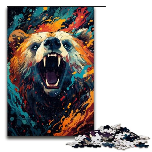 Puzzle für Erwachsene 1000 Teile farbenfrohes psychedelisches Göttinnen-Muster hilft beim Zusammenbauen trainiert das Gehirn Macht süchtig fördert Geduld 1000 Teile (75 x 50 cm) von mowenbingpeng