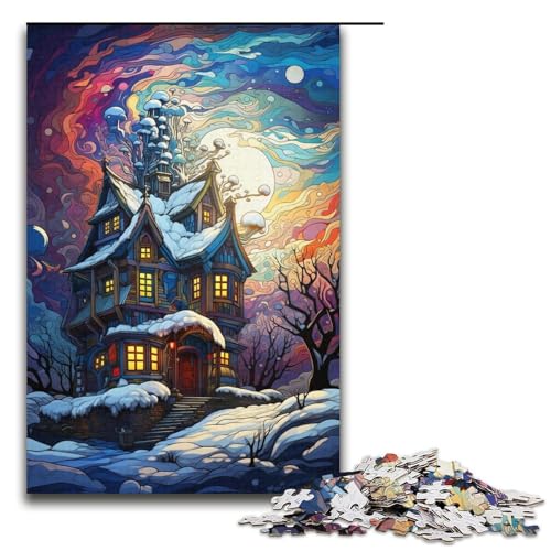 Puzzle für Erwachsene 1000 Teile farbenfrohes psychedelisches Iglu-Puzzle jedes Teil ist einzigartig – anspruchsvolles Familienspiel 1000 Teile (38 x 26 cm) von mowenbingpeng