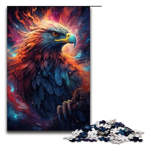 Puzzle für Erwachsene 1000 Teile farbenfrohes psychedelisches Kunstadler-Puzzle Lernspiele für Zuhause DIY-Spielzeug tolles Geschenk für Spiele 1000 Teile (75 x 50 cm) von mowenbingpeng