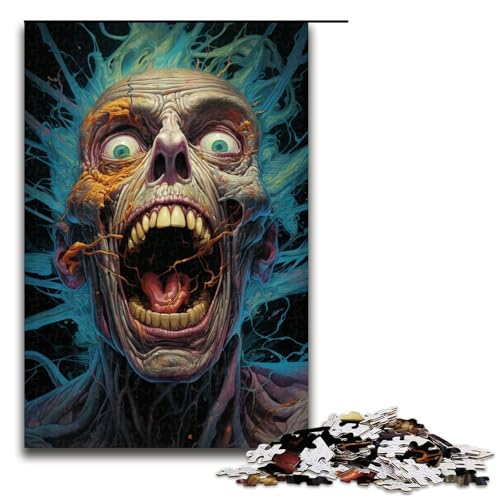 Puzzle für Erwachsene 1000 Teile farbenfrohes psychedelisches Puzzle mit verrücktem Wissenschaftler Lernspiele für Zuhause DIY-Spielzeug tolles Geschenk für Spiele 1000 Teile (75 x 50 cm) von mowenbingpeng