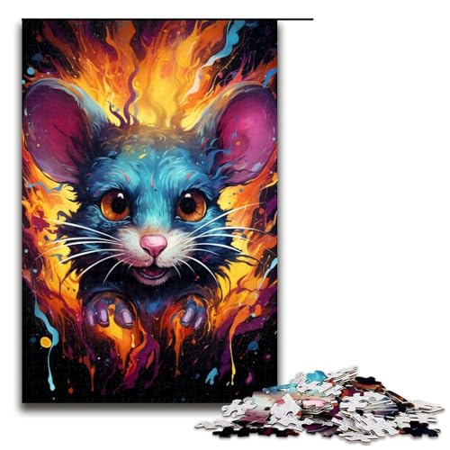 Puzzle für Erwachsene 1000 Teile farbiges Maus-Puzzle Geburtstagsgeschenk für Teenager ab 14 Jahren 1000 Teile (75 x 50 cm) von mowenbingpeng