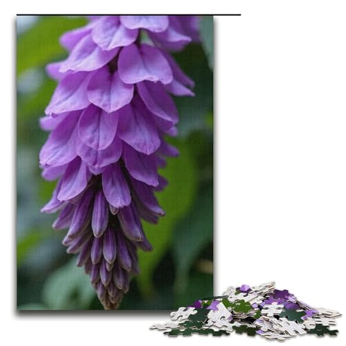 Puzzle für Erwachsene 1000 Teile hängende Glyzinien Holzpuzzle für Kinder Lernspiel 1000 Teile (38 x 26 cm) von mowenbingpeng