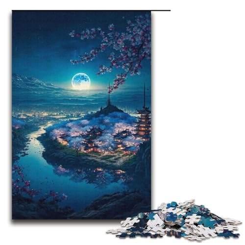 Puzzle für Erwachsene 1000 Teile japanische Tempel Puzzlespiel lustiges Spielzeug 1000 Teile (38 x 26 cm) von mowenbingpeng