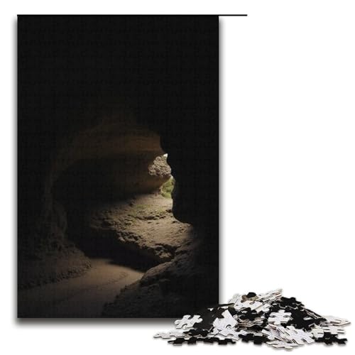 Puzzle für Erwachsene 1000 Teile kleines Höhlenpuzzle Geburtstagsgeschenk für Teenager ab 14 Jahren 1000 Teile (38 x 26 cm) von mowenbingpeng