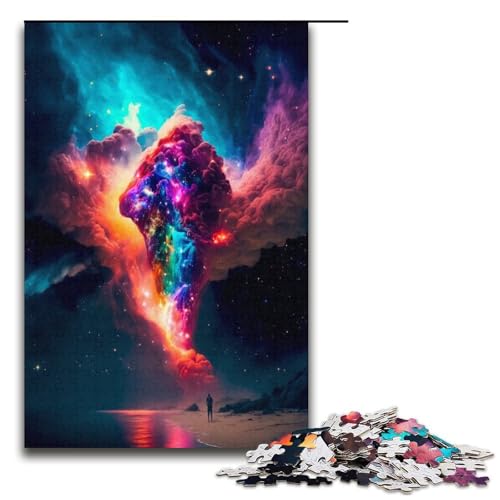 Puzzle für Erwachsene 1000 Teile kosmische Explosion Heimdekoration Puzzlespielzeug Geschenk für die ganze Familie 1000 Teile (38 x 26 cm) von mowenbingpeng