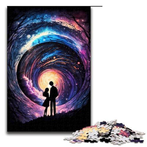 Puzzle für Erwachsene 1000 Teile kosmische Liebesgeschichte unmögliches Puzzle Familienspiel Stressabbau schwierige Herausforderung 1000 Teile (75 x 50 cm) von mowenbingpeng