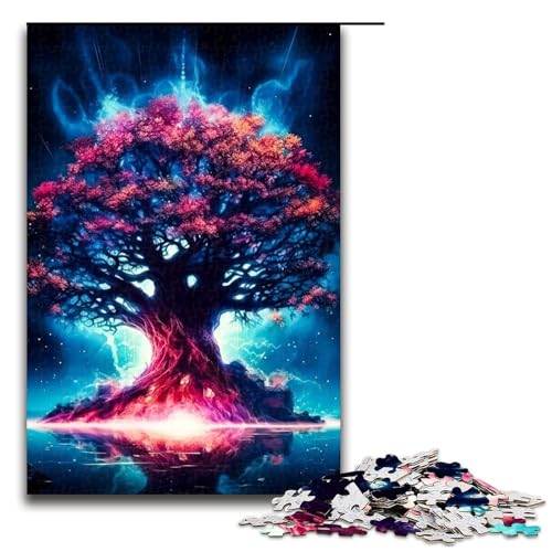Puzzle für Erwachsene 1000 Teile kosmischer Lebensbaum Puzzle Spiele Spielzeug Geschenk geeignet für die Schreibtischdekoration 1000 Teile (75 x 50 cm) von mowenbingpeng