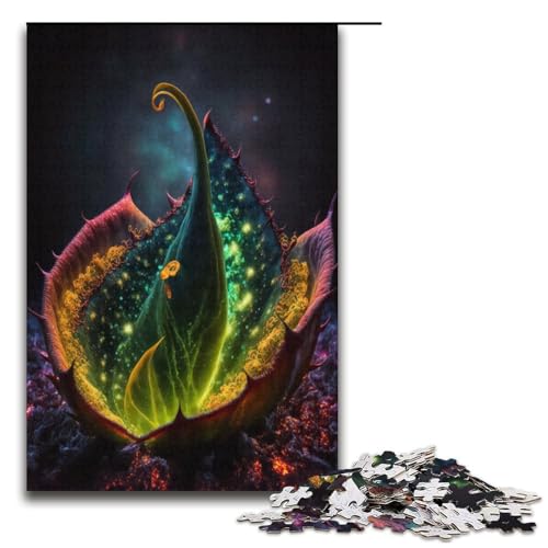Puzzle für Erwachsene 1000 Teile kosmisches Fleischfresser-Sukkulenten-Papierpuzzle für Kinder Lernspiel 1000 Teile (38 x 26 cm) von mowenbingpeng